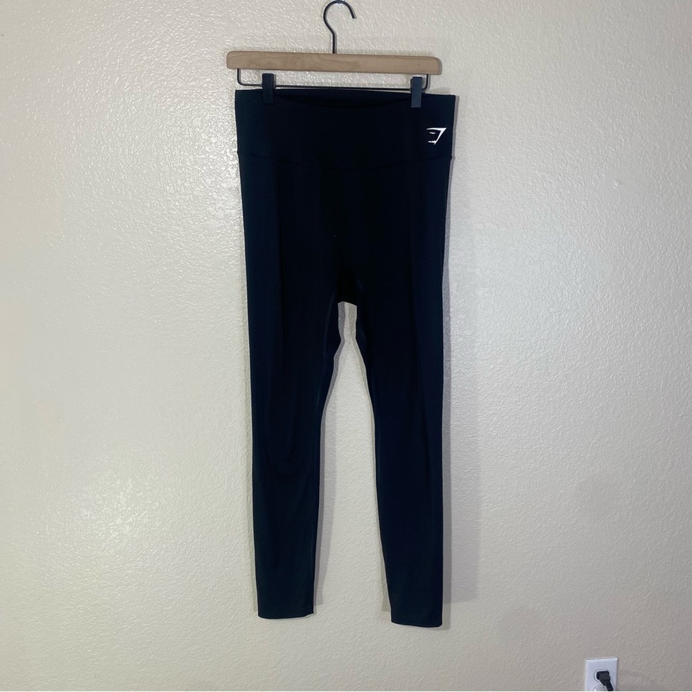 Gymshark Womens Training Full Length Leggings Black Size XL High Rise Stretch